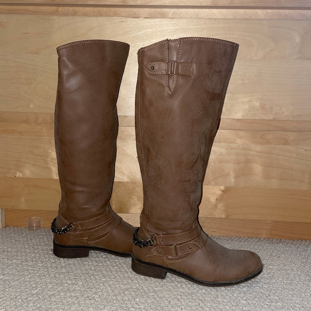 Brown tall boots
